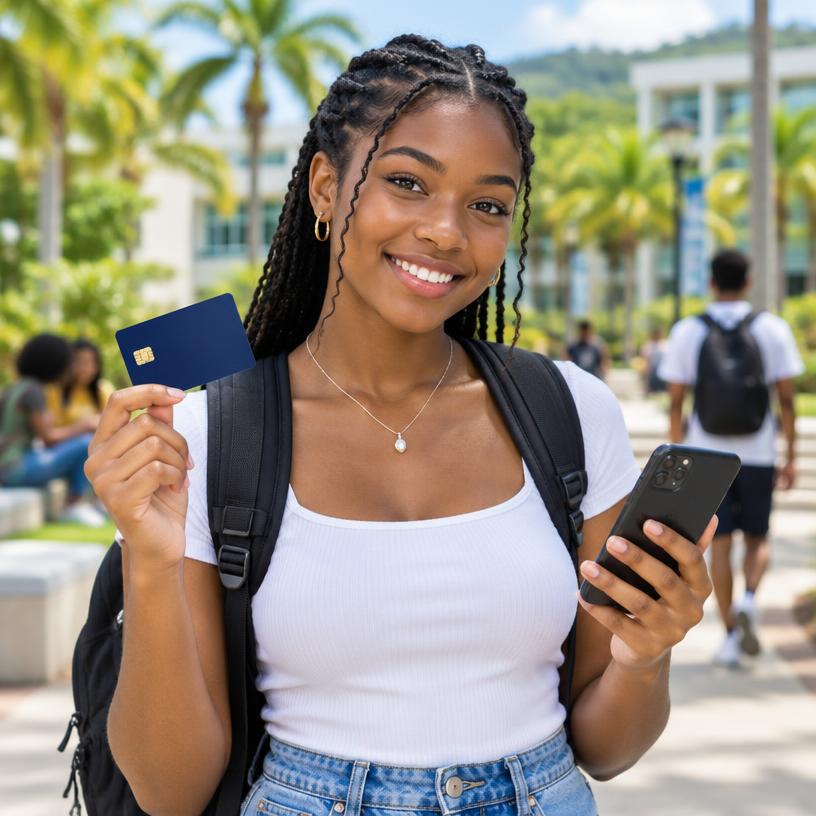 Student with the Data Quay International Card